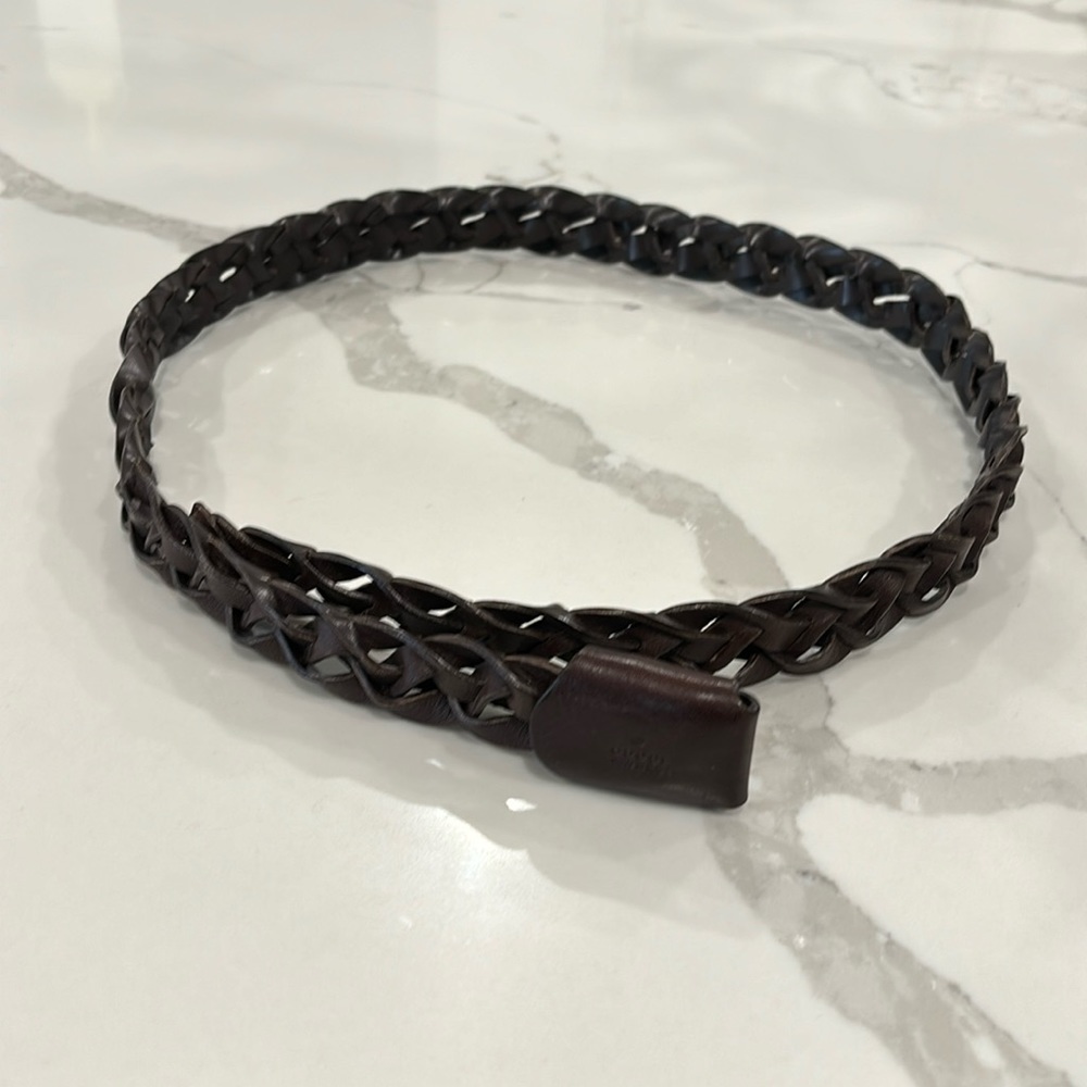 Gucci Braided Brown Belt